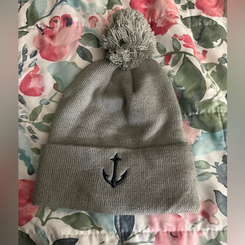 Seattle Kraken alternative logo folded Pom beanie
